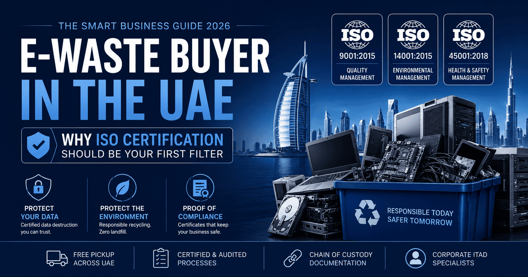 E-Waste Buyer in the UAE: Why ISO Certification Should Be Your First Filter (2026 Guide)